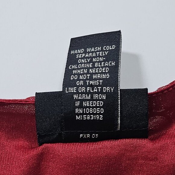 Lane Bryant Top 26/28 Burgundy Mandala Embroidery Lined Sheer SS Round Neck Boho - Picture 9 of 16